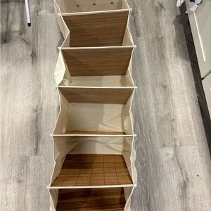 NWOT Closet Hanging Organization Bamboo collapseable